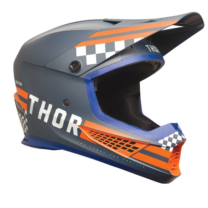 Thor Motocrosshelm Sector 2 Combat Blauw/Oranje | Gear2win.nl