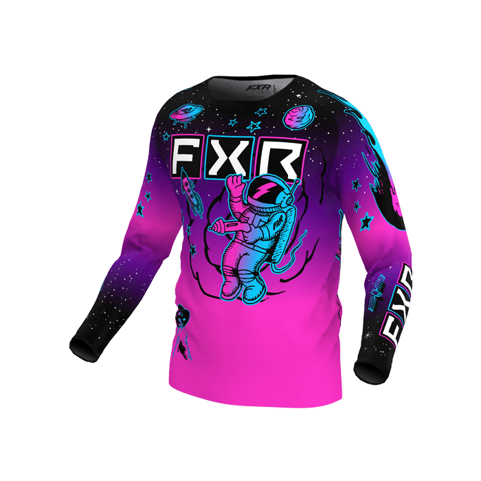 FXR Jeugd Clutch Pro Mx Cross-Shirt Pro Blauw/Hivis/Rood | Gear2win.nl