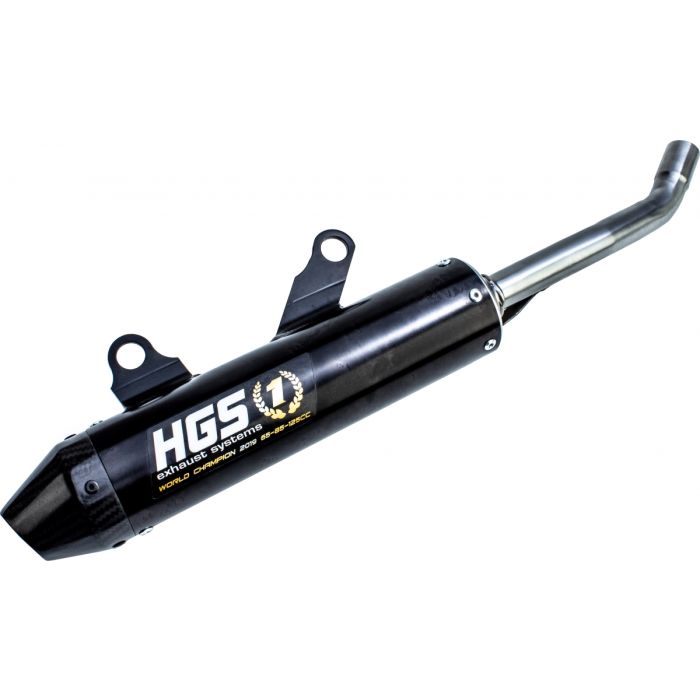HGS - KTM/HSQ SX/TC 125 19- Demper Alu zwart Carbon eindkap