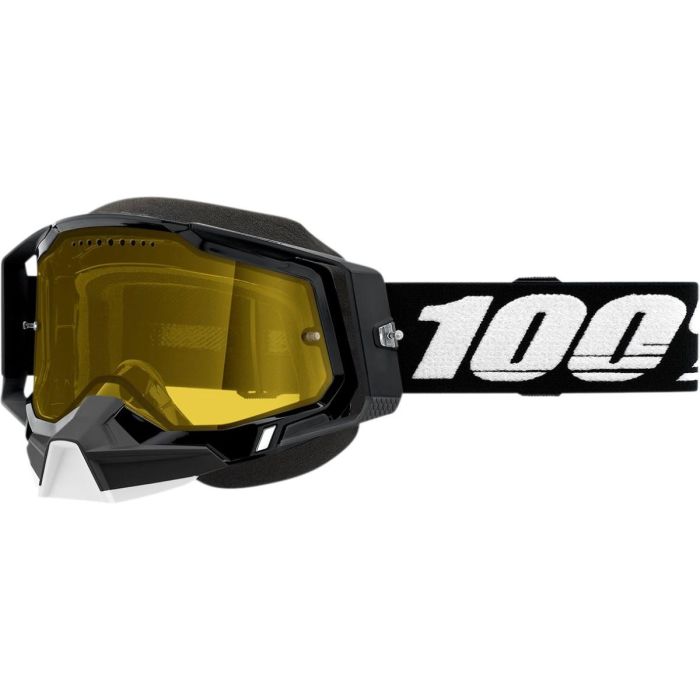 100% Crossbril Racecraft 2 Snow zwart geel
