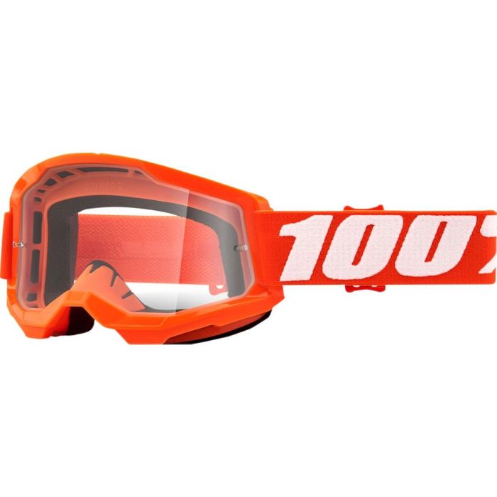 100% Crossbril Strata 2 oranje transparante lens