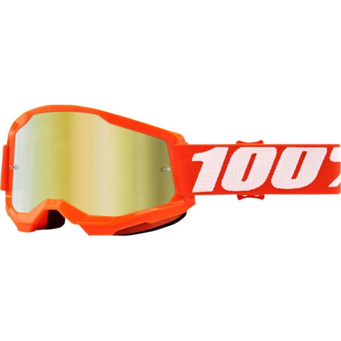 100% Crossbril Strata 2 oranje Spiegellens goud