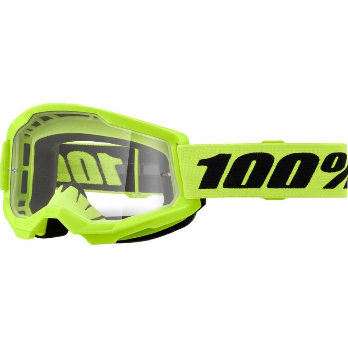 100% Crossbril Strata 2 Neon Geel Doorzichtig | Gear2win.nl