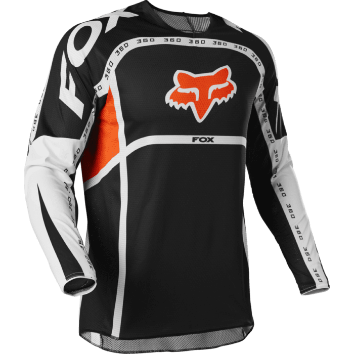 Fox 360 Dvide Cross shirt Zwart Wit Oranje