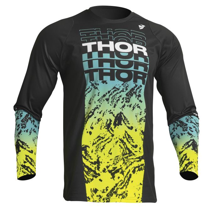 Thor Cross Shirt Sector Atlas Zwart/Teal | Gear2win.nl