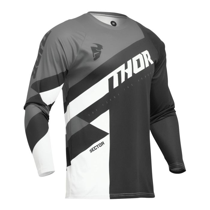Thor Motorcross shirt Sector Checker Zwart/Grijs | Gear2win.nl