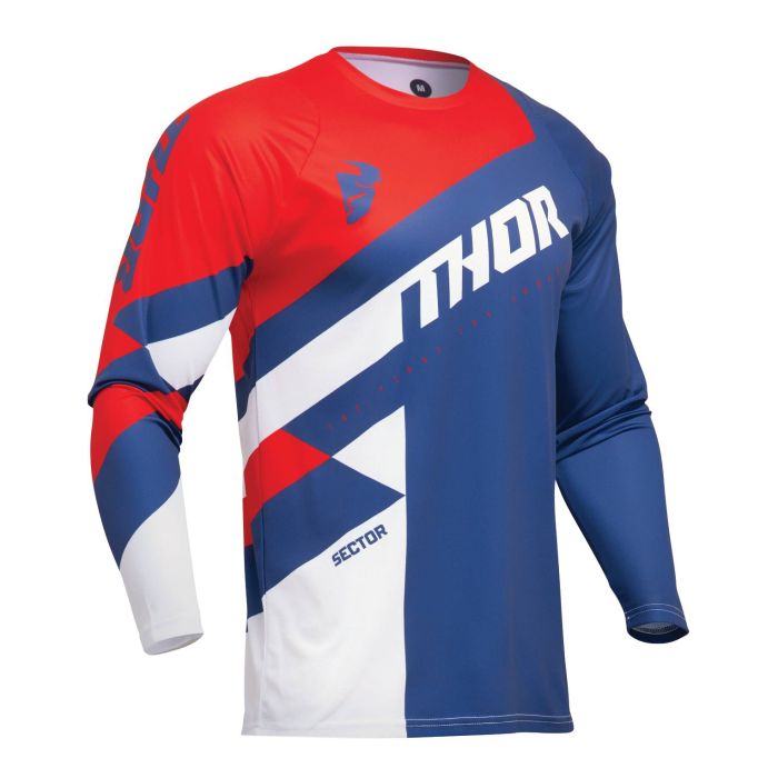 Thor Motorcross shirt Sector Checker Blauw/Rood | Gear2win.nl