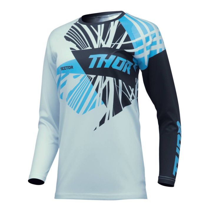 Thor Vrouwen Motorcross shirt Sector Split Starlight Blauw/Zwart | Gear2win.nl