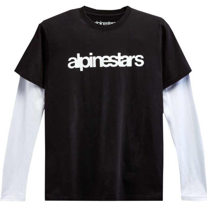 Alpinestars T-shirt Lange Mouwen Knit Stack Zwart/Wit