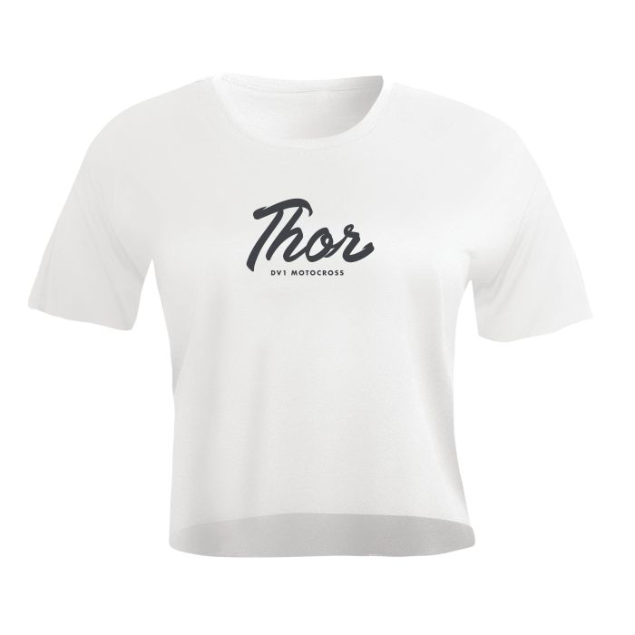 Thor T-shirt Vrouwen Script Crop Top Wit | Gear2win.nl