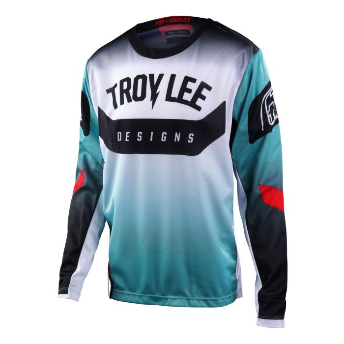 Troy Lee Designs GP Jersey Arc Turquoise/Neon Melon Youth