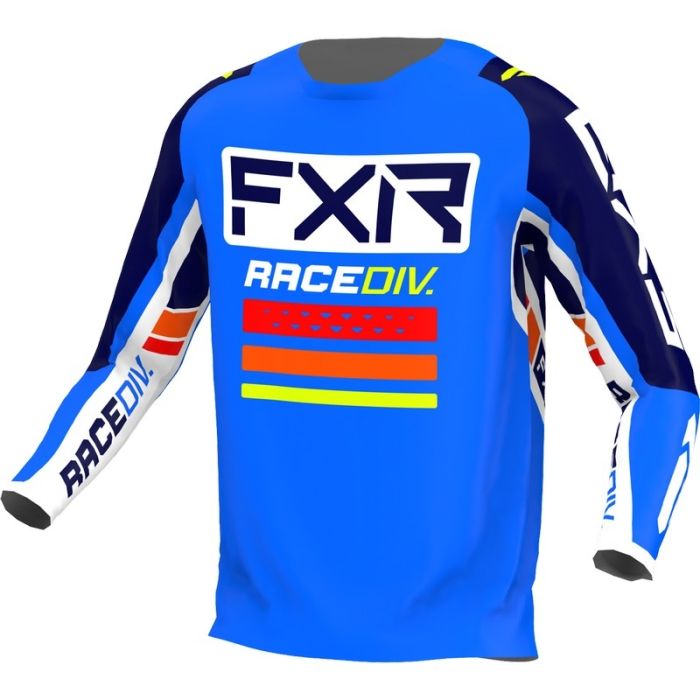 FXR Clutch Pro MX Cross shirt Kobalt blauw/Wit/Donker blauw
