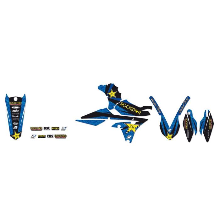 BLACKBIRD ROCKSTAR ENERGY GRAPHIC KIT BLUE/BLACK/YELLOW