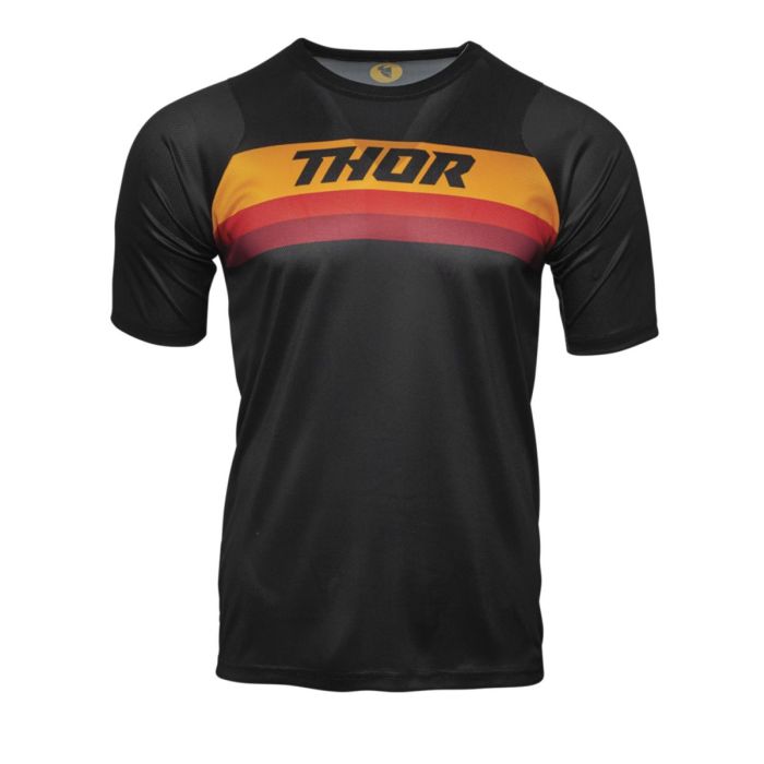 Thor Motorcross Shirt Assist korte mouwen zwart oranje