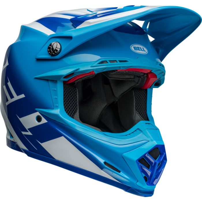 Bell Moto-9S Flex Helmet Rail Gloss Blue/White | Gear2win.nl