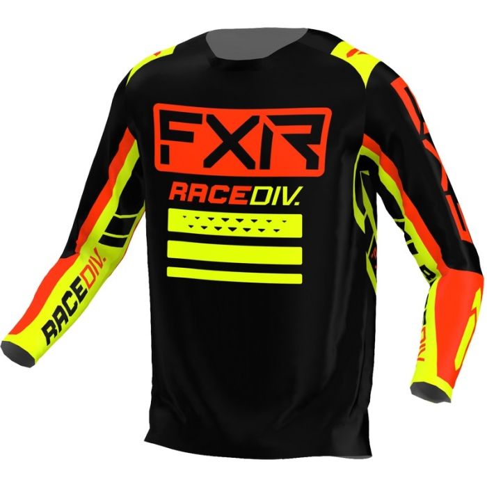 FXR Clutch Pro MX Cross shirt Zwart/Fluo rood/Fluo geel