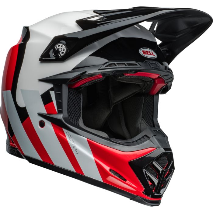 Bell Moto-9S Flex Helmet Hello Cousteau Stripes Gloss White/Red | Gear2win.nl