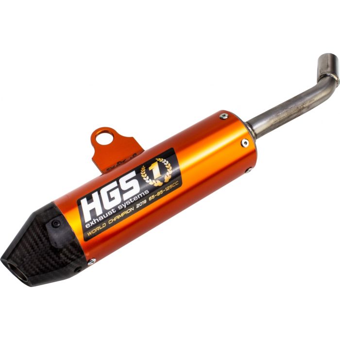 HGS - KTM/HSQ SX/TC 85 18- Demper Alu oranje Carbon eindkap