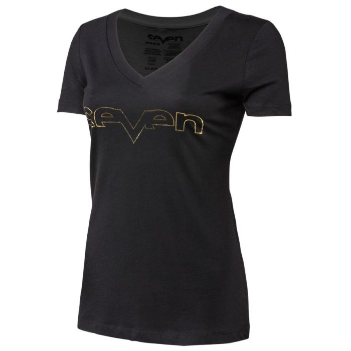 Seven T-shirt Brand Foil Zwart