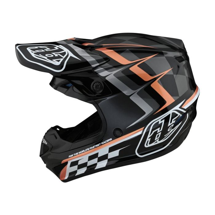 Troy Lee Designs Se4 Polyacrylite Mips Helmet Warped Zwart/Koper  | Gear2win