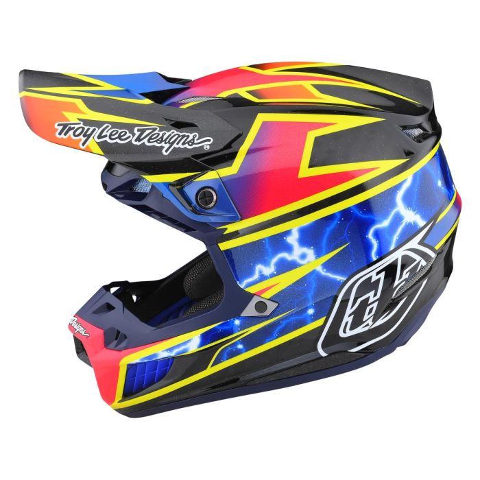 Troy Lee Designs Se5 Ece Carbon Mips Helmet Lightning Zwart  | Gear2win