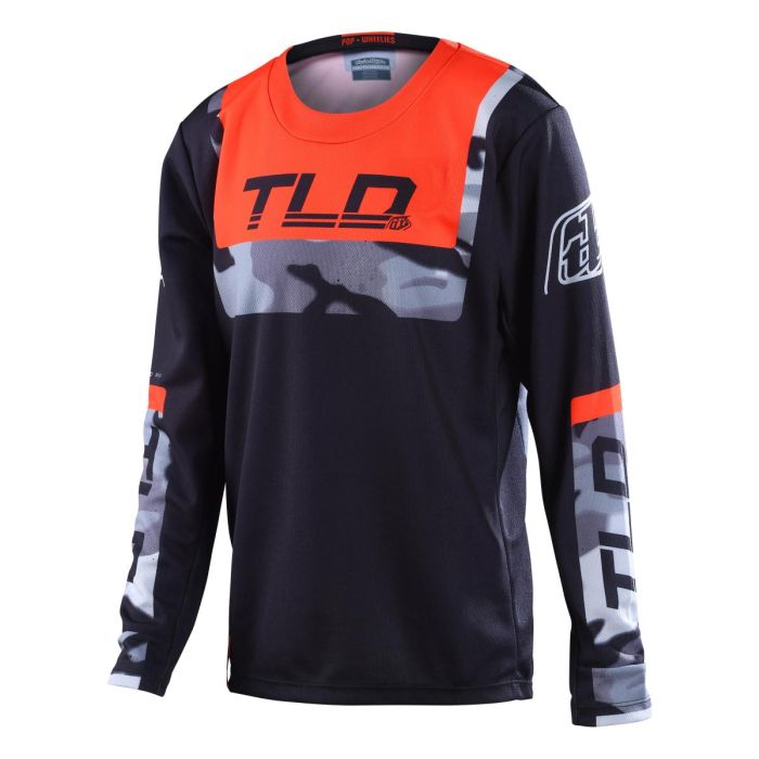 Troy Lee Designs Gp Cross Shirt Brazen Camo Zwart/Orange Jeugd | Gear2win