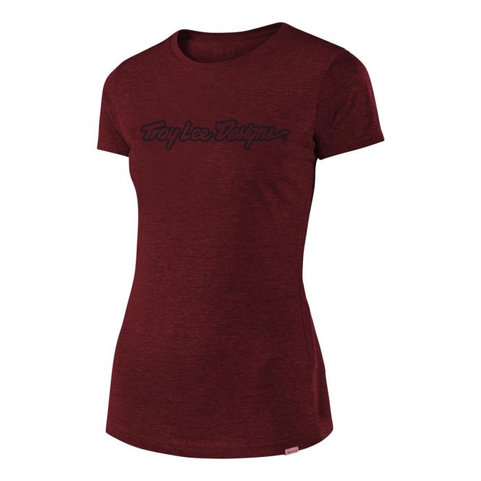 Troy Lee Designs SIGNATURE T-shirt voor vrouwen Maroon