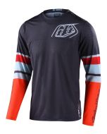 Troy Lee Designs Gp Air Cross Shirt Warped Houtskool/Orange