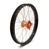 Kite compleet wiel Elite MX-Enduro Voor 1.60"X14" Aluminium Oranje
