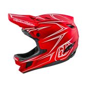 Troy Lee Designs D4 Composite Mips BMX Crosshelm Pinned Rood
