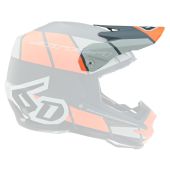 6D helmklep ATR-1 Shear Neon Oranje/Grijs/Zwart