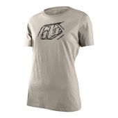 Troy Lee Designs Dames Cropped Badge T-Shirt Vintage Wit