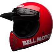 Bell Moto-3 Classic Crosshelm - Gloss Rood
