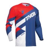 Thor Motorcross shirt Sector Checker Blauw/Rood