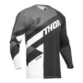 Thor Jeugd Motorcross shirt Sector Checker Zwart/Grijs