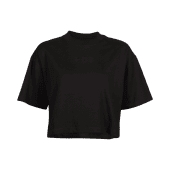 Fox Women Wordmark Oversized Crop T-Shirt Zwart