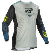 Fly Racing MX-Cross Shirt Lite Grijs-Teal-Geel Fluo