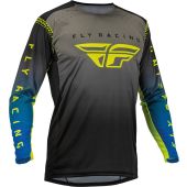 Fly Racing MX-Cross Shirt Lite Grijs/Blauw/Hi-Vis