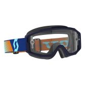 Scott Split OTG Crossbril - Royal Blauw/Oranje - Doorzichtig Works Lens