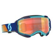 Scott Fury Crossbril - Blauw/Oranje - Oranje Chrome Works lens