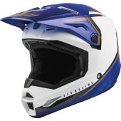 Fly Racing Crosshelm Ece Kinetic Vision Wit-Blauw