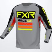 FXR Clutch Pro MX Cross shirt Grijs/Zwart/Fluo geel