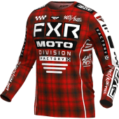 FXR Jeugd Podium Mx Cross shirt Rood Plaid