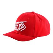 Troy Lee Designs Curved Snapback Cap Crop Red/White One Size