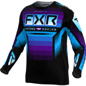 FXR Clutch Pro Mx Cross shirt Zwart/Paars/Blauw