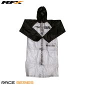 RFX Race Lange Regenjas (Transparant/Zwart) Volwassen maat Medium