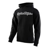 Troy Lee Designs Signature Pullover Hoodie Black/White Youth