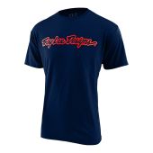 Troy Lee Designs Signature T-Shirt Navy Youth