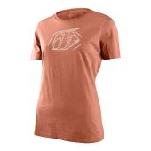 Troy Lee Designs Womens Cropped Badge T-Shirt Terracotta