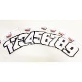 PRO FORCE FACTORY STYLE NUMBERS WHITE 7CM